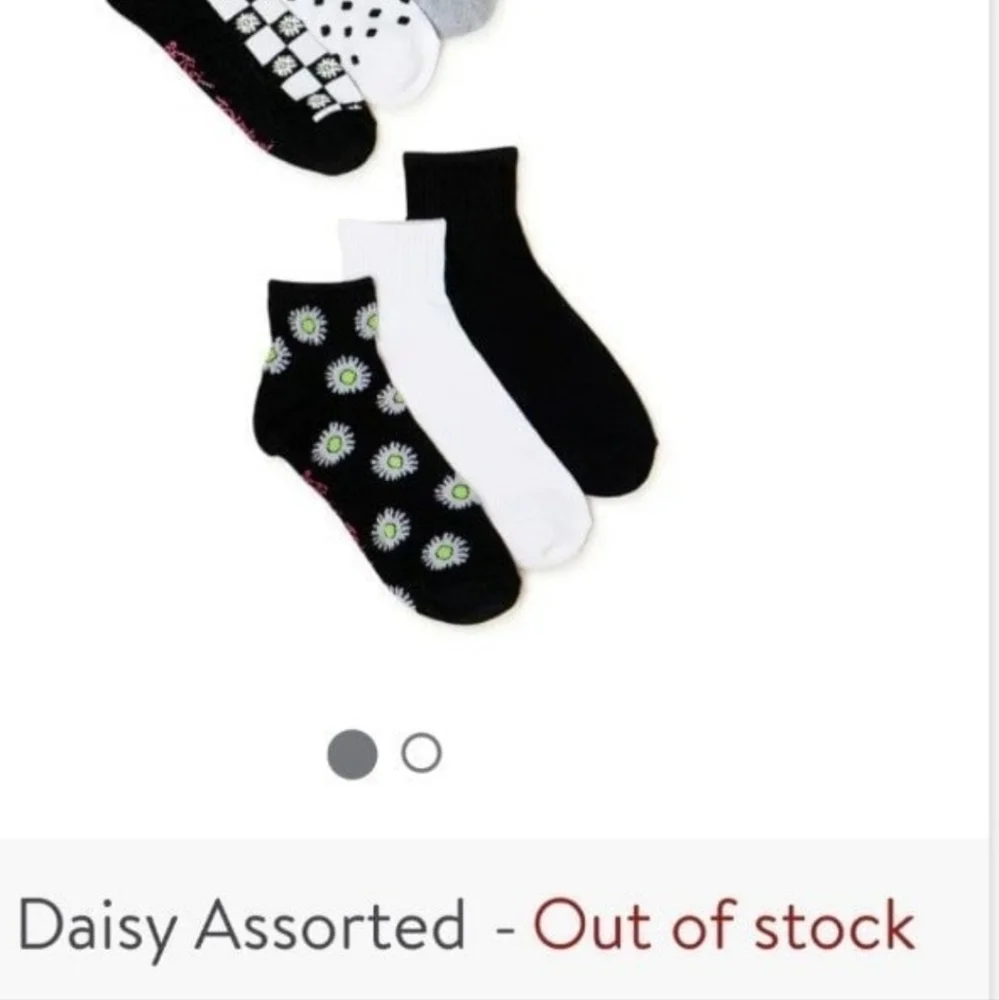Betsey Johnson Women's Quarter Crew Socks, 6-Pack OS BNWT SO 1 Set Left